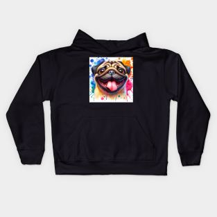 Pug Dog Smiles Kids Hoodie